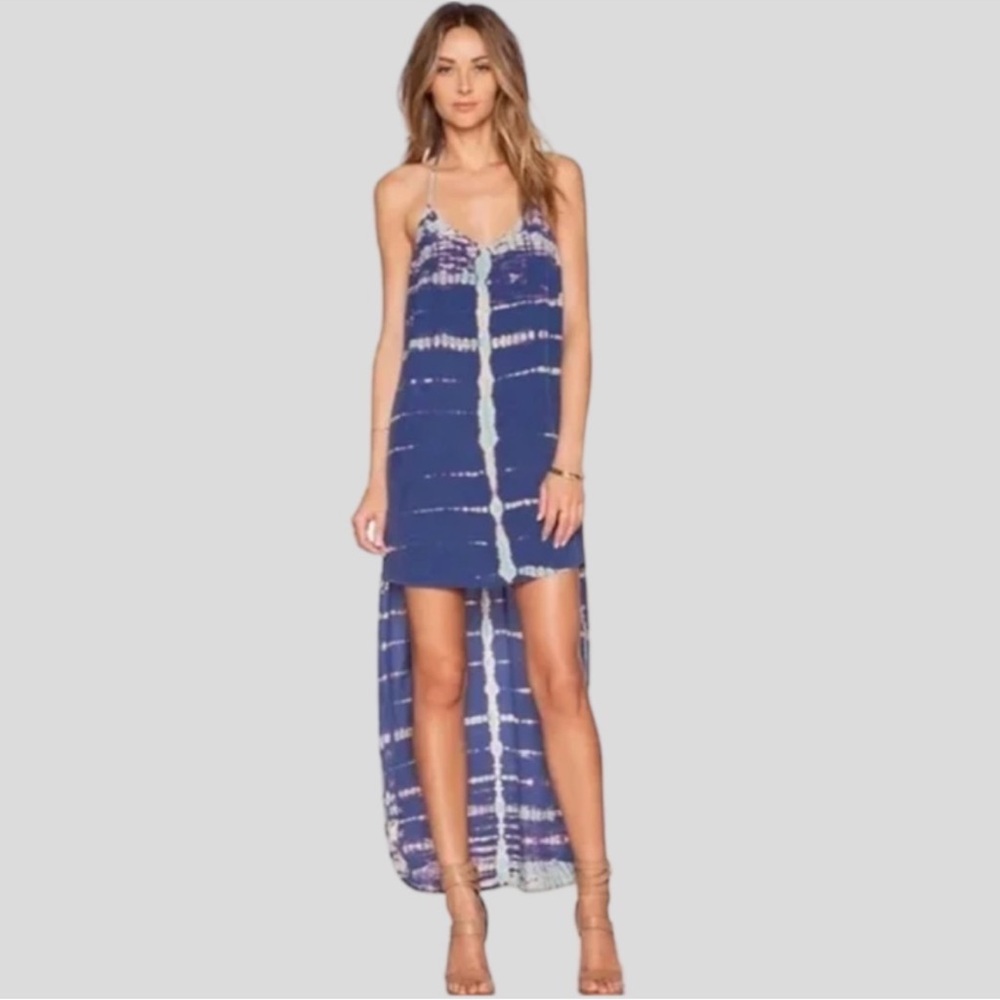 Gypsy 05 Purple Tie-Dye High Low Dress
